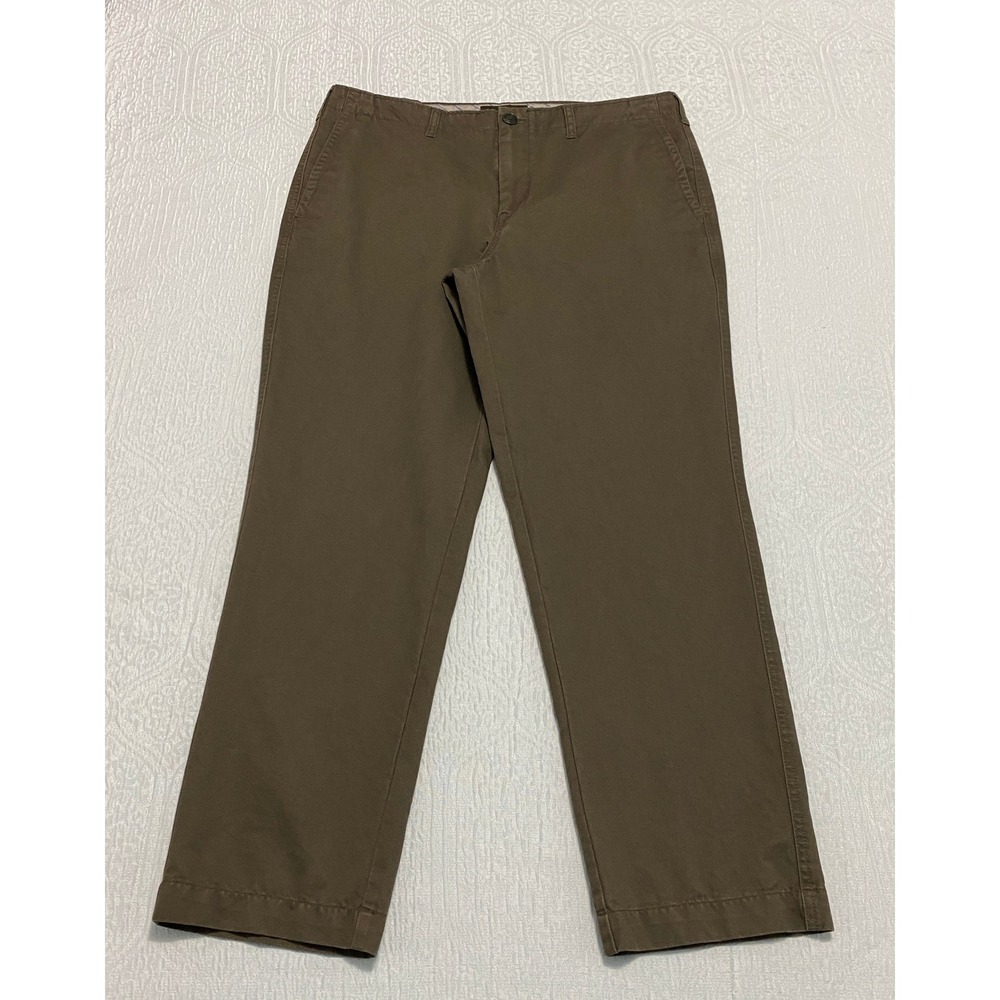 Pronto Uomo Chino Pants Straight‎ Men's 36x30 Brown Flat Front